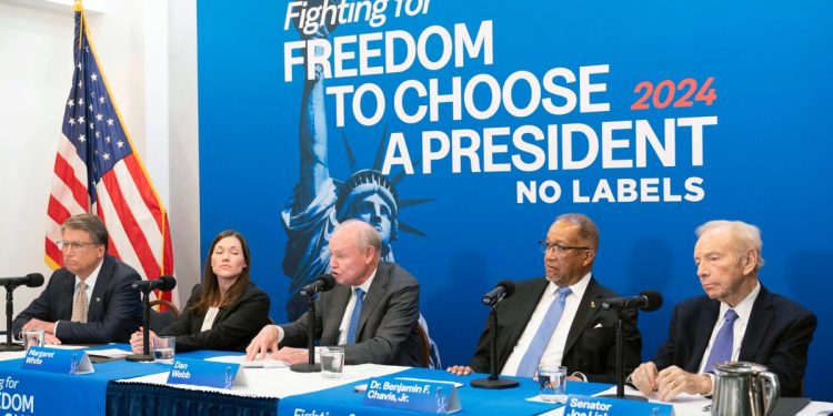 With White House race likely headed for Biden-Trump rematch, No Labels prepares for potential 3rd-party ticket