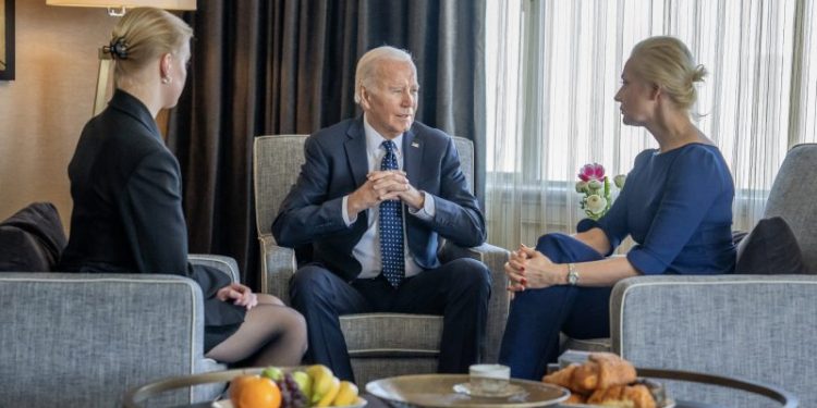 Biden meets with Navalny’s widow and daughter after dissident’s death