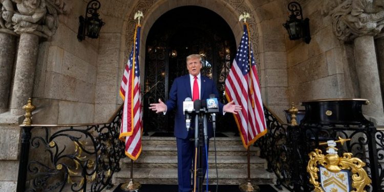 After Supreme Court arguments, Trump offers his false Jan. 6 history