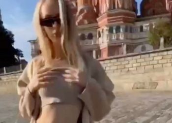 Russian government hunting Ukrainian OnlyFans model who posed topless in front of church