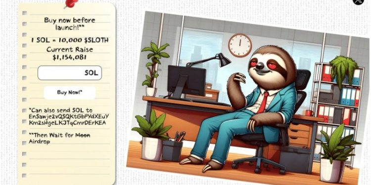 Traders Send $1.4 Million in Solana to New Cryptocurrency Meme Coin Slothana