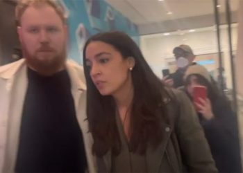 Pro-Palestinian protesters accost AOC outside movie theater, demand she call Israel-Hamas war a ‘genocide’