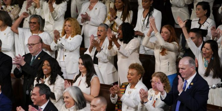Why women were wearing white at the State of the Union