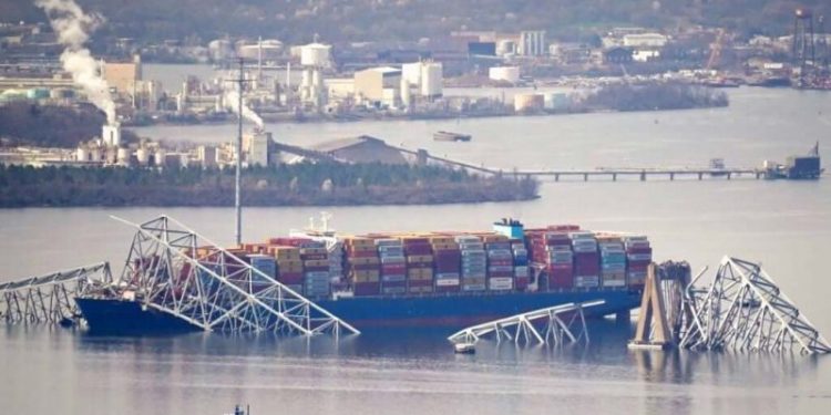 Key Baltimore Beltway bridge smashed by cargo ship.