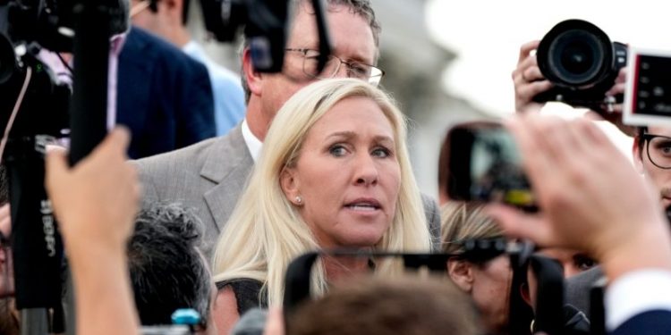 Greene booed as Republicans turn on her over bid to oust Speaker Johnson