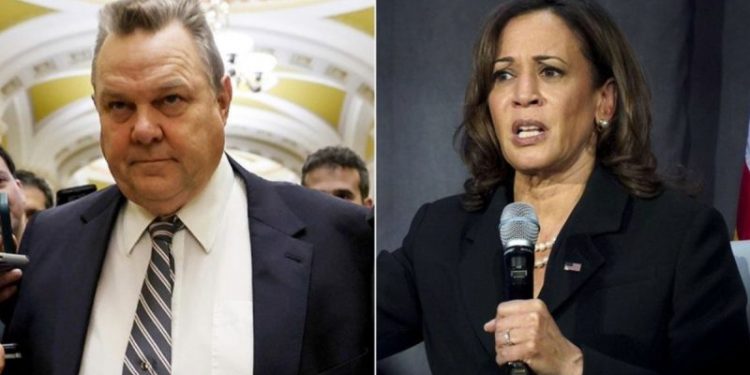 Vulnerable Dem senator credited with recruiting Harris to Senate still hasn’t endorsed her for president