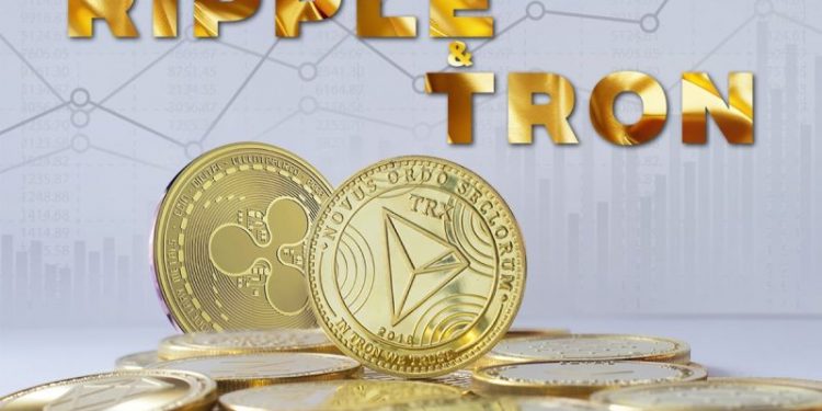 Ripple and Tron: Ripple is back at the weekly open price