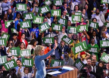 How Democrats have tightly choreographed the use of signs at party convention