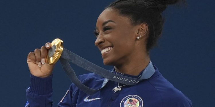 ‘I love my black job’: Simone Biles joins those throwing shade at Trump