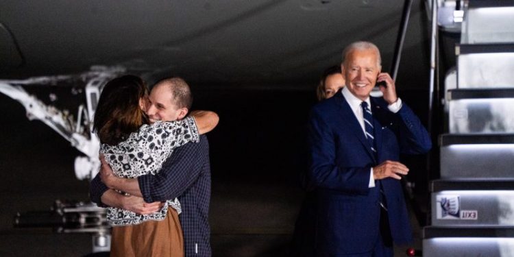 Trump congratulates Putin over deal that brought Evan Gershkovich home