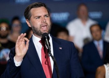 JD Vance campaigns in Philly on Day 1 of the DNC in Chicago