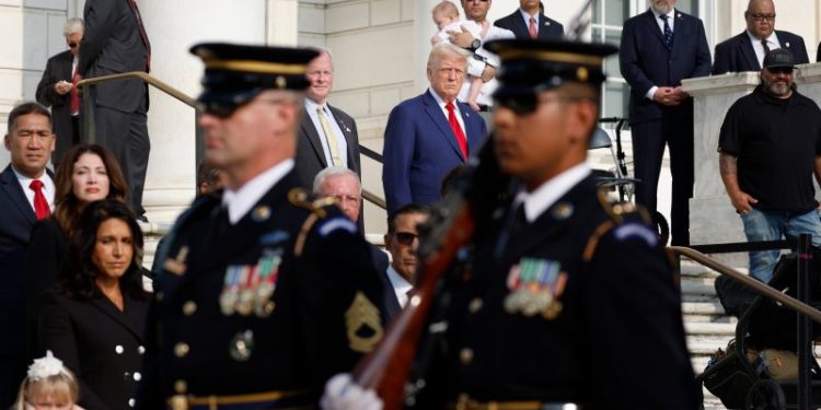 Trump claims ‘no conflict’ in Arlington Cemetery visit despite reports of altercation