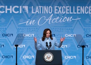 Harris urges Latino leaders to help mobilize key voting bloc