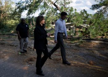 Biden and Harris visit storm-ravaged areas