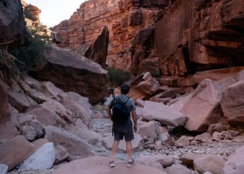 An Arizona Democrat descends into the Grand Canyon in search of votes