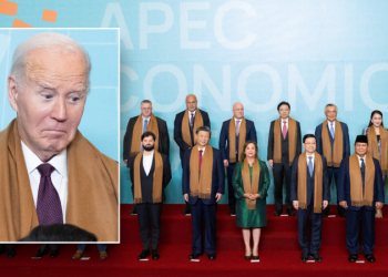 Biden awkwardly stands in back of APEC photo with China’s Xi Jinping front and center